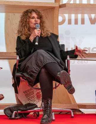 FRANKFURT AM MAIN, Germany - October 17 2019: Gioconda Belli at 71st Frankfurt Book Fair Buchmesse Frankfurt FRANKFURT AM MAIN, Germany - October 17 2019: Gioconda Belli (*1948, author) talking on stage at 71st Frankfurt Book Fair Buchmesse Frankfurt Copyright: xZoonar.com MarkusxWissmannx zoonar_14524703
