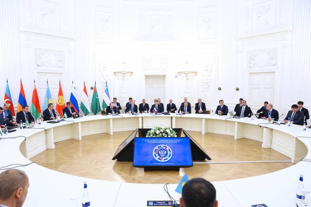 News Themen der Woche KW39 News Bilder des Tages Russia CIS Security and Intelligence Heads Meeting 8286814 30.09.2022 In this handout photo released by the Russian Foreign Ministry, participants attend a meeting of the heads of security and intelligence agencies of the Commonwealth of Independent States (CIS) countries, in Moscow, Russia. Editorial use only, no archive, no commercial use. Russian Foreign Ministry Moscow Russia  Copyright: xx