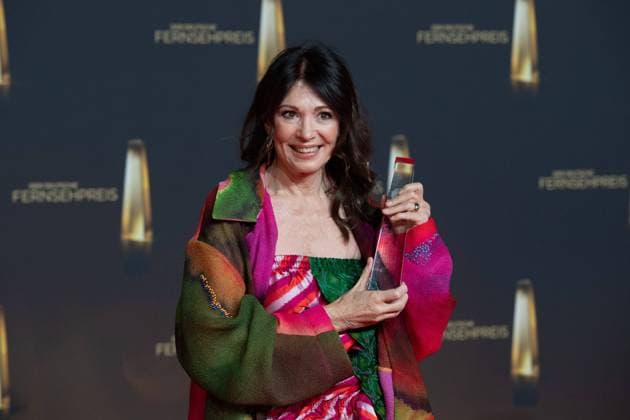 Iris BERBEN, Schauspielerin, erhaelt den Deutschen Fernsehpreis fuer ihr Lebenswerk Verleihung des Deutschen Fernsehpreises, Der Deutsche Fernsehpreis 2022, Deutscher Fernsehpreis 2022 in Koeln, am 14.09.2022.