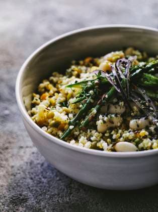 Bulgur tabbouleh with asparagus Bulgur tabbouleh with asparagus Copyright: xRaffaelexMariottix RM090817-9