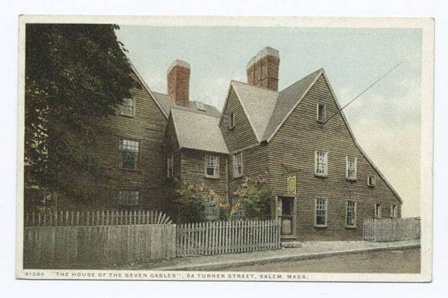 The House of the Seven Gables , 54 Turner Street, Salem, Mass. still image. Postcards. 1898 - 1931. The Miriam and Ira D. Wallach Division of Art, Prints and Photographs: Photography Collection. Houses , Massachusetts , Salem (Mass.) Copyright: xpiemagsx nyplsipiepostcard28092022-397 !ACHTUNG AUFNAHMEDATUM GESCHÄTZT!