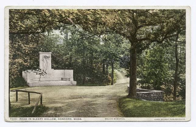 Road in Sleepy Hollow, Concord, Mass. still image. Postcards. 1898 - 1931. The Miriam and Ira D. Wallach Division of Art, Prints and Photographs: Photography Collection. Roads , Massachusetts Copyright: xpiemagsx nyplsipiepostcard28092022-1116 !ACHTUNG AUFNAHMEDATUM GESCHÄTZT!
