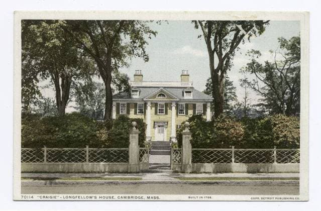 Craigie, Longfellow s House, Cambridge, Mass. still image. Postcards. 1898 - 1931. The Miriam and Ira D. Wallach Division of Art, Prints and Photographs: Photography Collection. Houses , Massachusetts , Cambridge, Longfellow, Henry Wadsworth, 1807-1882 , Homes and haunts Copyright: xpiemagsx nyplsipiepostcard28092022-1123 !ACHTUNG AUFNAHMEDATUM GESCHÄTZT!