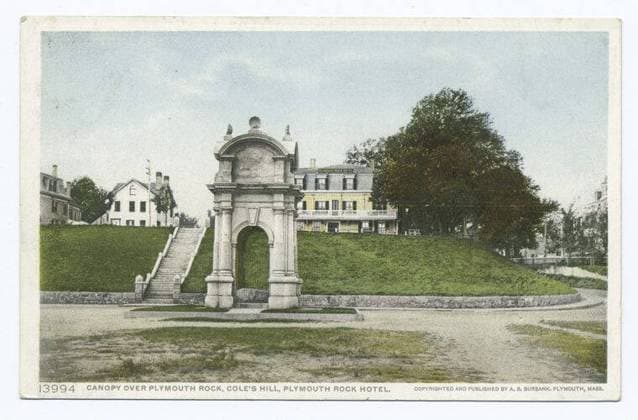 Canopy over Plymouth Rock, Plymouth, Mass. still image. Postcards. 1898 - 1931. The Miriam and Ira D. Wallach Division of Art, Prints and Photographs: Photography Collection. Massachusetts, Architectural & site components, Historic sites Copyright: xpiemagsx nyplsipiepostcard28092022-1556 !ACHTUNG AUFNAHMEDATUM GESCHÄTZT!