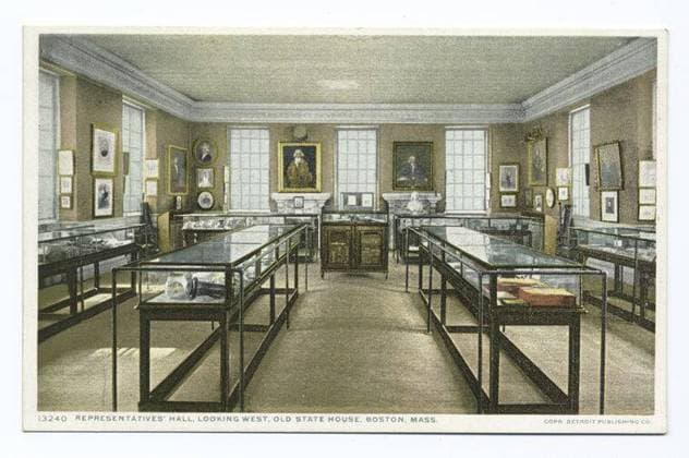 Representatives Hall, looking West, Old State House, Boston, Mass. still image. Postcards. 1898 - 1931. The Miriam and Ira D. Wallach Division of Art, Prints and Photographs: Photography Collection. Interiors, Massachusetts, Historic buildings Copyright: xpiemagsx nyplsipiepostcard28092022-1663 !ACHTUNG AUFNAHMEDATUM GESCHÄTZT!