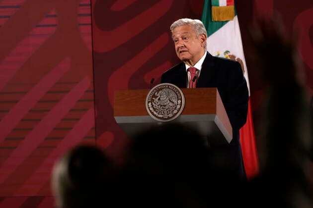 September 30, 2022, Mexico City, Mexico: Mexican President, Andres Manuel Lopez Obrador, gesticulates while speak during his daily briefing conference at the National Palace. on September 30, 2022 in Mexico City, Mexico. Mexico City Mexico - ZUMAe321 20220930_zia_e321_002 Copyright: xLuisxBarronxEyepixxGroupx