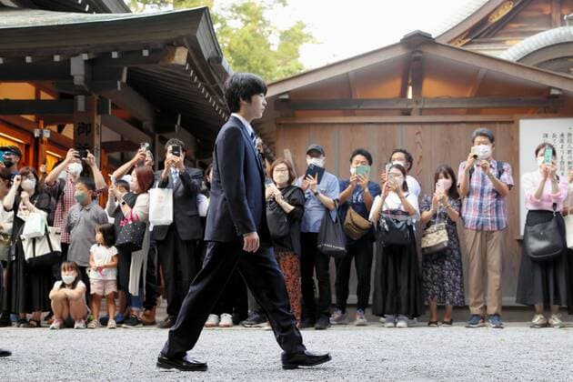 Bilder des Jahres 2022, Entertainment 10 Oktober Entertainment Themen der Woche KW39 Entertainment Bilder des Tages Prince Hisahito at Ise Jingu shrine Japanese Prince Hisahito visits Ise Jingu shrine in the Mie Prefecture city of Ise on Oct. 1, 2022. (Pool photo)  A14AA0001341553P