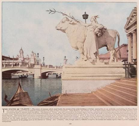 The Statue of Plenty . Illustrations. 1894. General Research Division. World s Columbian Exposition (1893 : Chicago, Ill.), Animal sculpture Copyright: xpiemagsx nyplsipie24092022-28359 !ACHTUNG AUFNAHMEDATUM GESCHÄTZT!
