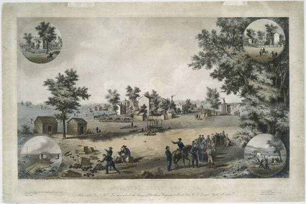 Appomattox Court House, Va.. Webber, Elbridge Wesley (American painter, 1839-1914). Prints. 1865. The Miriam and Ira D. Wallach Division of Art, Prints and Photographs: Print Collection. Appomattox Campaign,1865, Courthouses , Virginia Copyright: xpiemagsx nyplsipie24092022-55650 !ACHTUNG AUFNAHMEDATUM GESCHÄTZT!