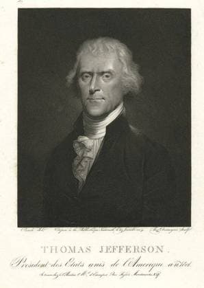 Thomas Jefferson, President des Etats Unis de l Amerique. 1801 - 1886. Prints. The Miriam and Ira D. Wallach Division of Art, Prints and Photographs: Print Collection. New York (State) , History Copyright: xpiemagsx nyplsipiept229092022-34423 !ACHTUNG AUFNAHMEDATUM GESCHÄTZT!
