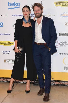 October 4, 2022, Rome, Italy: Camilla Petrocelli (left) and Graziano Scarabicchi (right) attend at the red carpet of the Globo d oro award 2022 at the Auditorium Parco Della Musica. Rome Italy - ZUMAs197 20221004_zaa_s197_385 Copyright: xCartellixMariox