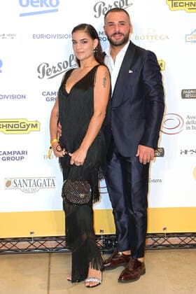 Lina Siciliano und Fabio PIccolella bei der 62. Verleihung des Globo d Oro 2022 im Auditorium Parco della Musica. Rom, 04.10.2022