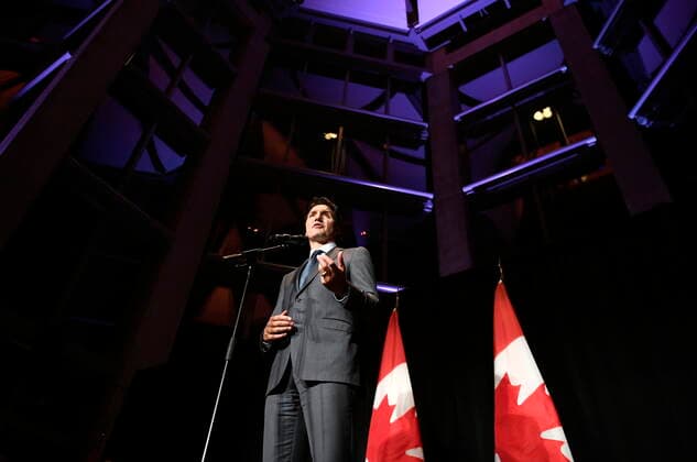 October 5, 2022, Ottawa, ON, CAN: Prime Minister Justin Trudeau speaks after the premiere of Steadfast, a film about the life of Jean Augustine, who became the first Black female Member of Parliament in 1993 and the first Black woman in Cabinet in 2002, at the National Gallery of Canada in Ottawa, on Wednesday, Oct. 5, 2022. Ottawa CAN - ZUMAc35_ 20221005_zaf_c35_054 Copyright: xJustinxTangx