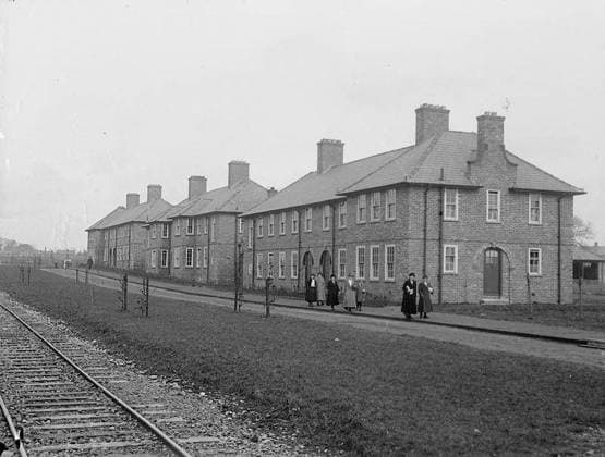 Ministry of Information First World War Official Collection Types of houses in the munition Township of Gretna. Copyright: xpiemagsx minofinfopieww04102022-1064 !ACHTUNG AUFNAHMEDATUM GESCHÄTZT!