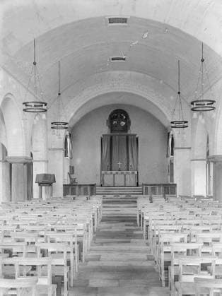 Ministry of Information First World War Official Collection Interior of Episcopal Church of the munition township of Gretna. Copyright: xpiemagsx minofinfopieww04102022-1103 !ACHTUNG AUFNAHMEDATUM GESCHÄTZT!