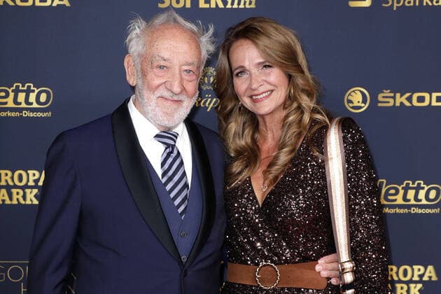 Dieter Hallervorden und seine Ehefrau Christiane Zander bei der Verleihung Die Goldene Henne am 7.10.2022 in Leipzig Die Goldene Henne 2022 Verleihung in Leipzig