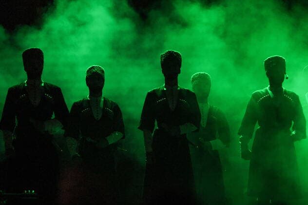 Russia. Grozny. OCTOBER 7, 2022. Artists perform during a concert marking the 70th birthday of Russian President Vladimir Putin. Erik Romanenko TASS  55236613