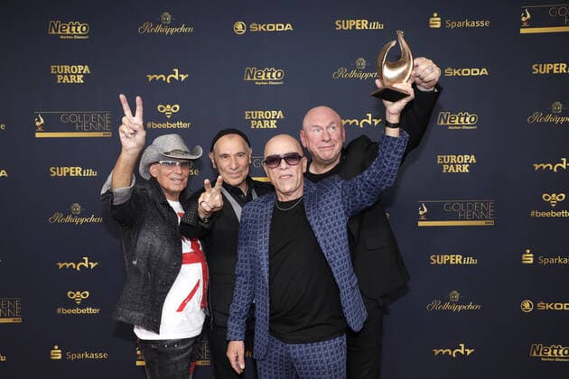 Preisträger: Die Band City um Sänger Toni Krahl bei der Verleihung Die Goldene Henne am 7.10.2022 in Leipzig Die Goldene Henne 2022 Verleihung in Leipzig - Preisträger Gewinner