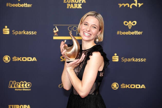 Preisträgerin Svenja Jung bei der Verleihung Die Goldene Henne am 7.10.2022 in Leipzig Die Goldene Henne 2022 Verleihung in Leipzig - Preisträger Gewinner