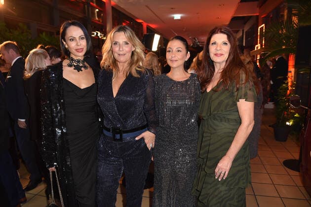 Natalia Klitschko, Kim Fisher, Arzu Bazman, Claudia Wenzel bei der GOLDENE HENNE 2022 in der Media City in Leipzig am 07.10.2022 - Aftershowparty