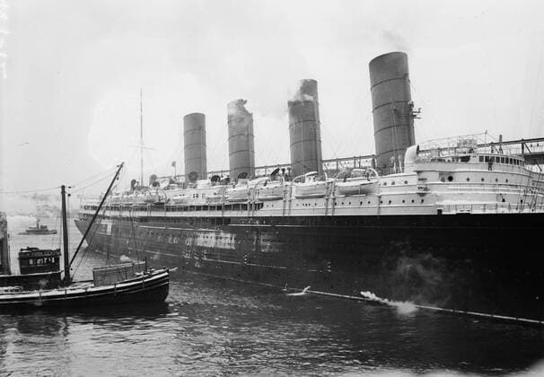 RECORD DATE NOT STATED Passenger ship Lusitania ca. 1910-1915 . 1062_05_M_-4900-
