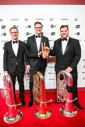 Trio 21meter60 bei der Verleihung des OPUS Klassik Award 2022 im Konzerthaus Berlin am Gendarmenmarkt. OPUS Klassik 2022