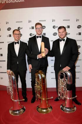 Trio 21Meter60 bei der Verleihung des Opus Klassik 2022 im Konzerthaus am Gendarmenmarkt. Berlin, 09.10.2022