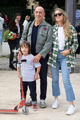 Roberto Ciufoli mit Ehefrau Theodora Bugel und Sohn Romeo beim Tennis & Friends Event im Foro Italico. Rom, 09.10.2022