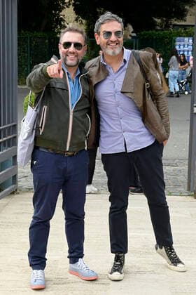 Emilio Sturla Furno mit Ehemann Francesco beim Tennis & Friends Event im Foro Italico. Rom, 09.10.2022