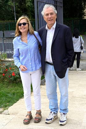 Francesco Rutelli mit Ehefrau Barbara Palombelli beim Tennis & Friends Event im Foro Italico. Rom, 09.10.2022