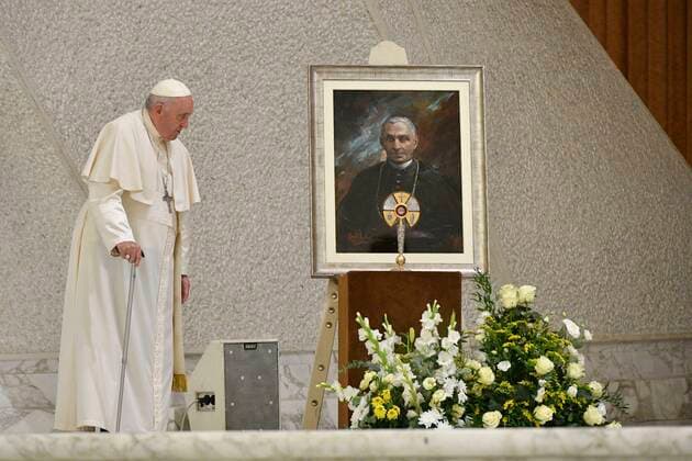 News Themen der Woche KW41 News Bilder des Tages Italy, Rome, Vatican, 22 10 10 Pope Francis leads a special audience with the Scalabrinian family, the day after the canonisation of the founder Giovanni Battista Scalabrini, in the Paul VI Hall. Italia Photograph by Vatican media Catholic Press Photo. RESTRICTED TO EDITORIAL USE - NO MARKETING - NO ADVERTISING CAMPAIGNS  Copyright: xVATICANxMEDIAx xipa-agency.netx xVaticanxMediax
