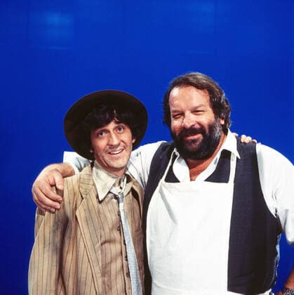 Disco, Musiksendung, Deutschland 1971 - 1982, Moderator Ilja Richter mit Schauspieler Bud Spencer, Deutschland 1978. Copyright: FredxLindinger Nur redaktionelle Nutzung. Editorial usage only. UnitedArchivesLIN_7601000409