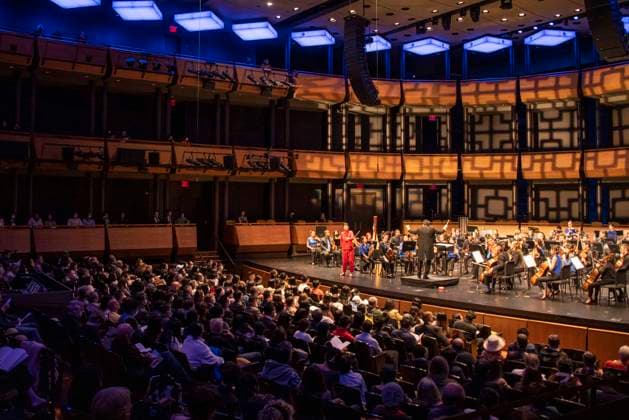 (221010) -- NEW YORK, Oct. 10, 2022 -- Artists perform at the concert Tales from Beijing of China Now Music Festival at the Lincoln Center in New York, the United States, on Oct. 9, 2022. China Now Music Festival, a leading force in introducing music from China to the United States, kicked off its fifth season on Sunday at the Lincoln Center in New York City, with fusion music works that belong to both East and West. (Photo by Xinhua) TO GO WITH Feature: China Now Music Festival kicks off new season in New York City with Tales from Beijing U.S.-NEW YORK-CHINA NOW MUSIC FESTIVAL WinstonxZhou 