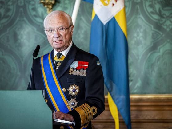 Entertainment Bilder des Tages 2022-10-11 13:21:31 STOCKHOLM - King Carl XVI Gustaf speaks during a press statement at the royal palace in the presence of King Willem Alexander and Queen Maxima and Queen Silvia. The royal couple s three-day visit to Sweden focuses on energy transition, sustainability, the life sciences and smart mobility. ANP REMKO DE WAAL netherlands out - belgium out *** 2022 10 11 13 21 31 STOCKHOLM King Carl XVI Gustaf speaks during a press statement at the royal palace in the presence of King Willem Alexander and Queen Maxima and Queen Silvia The royal couple s three day visit to Sweden focuses on energy transition, sustainability, the life sciences and smart mobility ANP REMKO DE WAAL netherlands out belgium out  Copyright: xx x456061013x originalFilename: 456061013.jpg