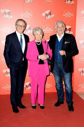 Milan, red carpet for the 150th anniversary of the Manzoni Theater. in the photo: Ernesto Mauri, Marco Columbro  Copyright: xManuelexMangiarottix xipa-agencyx xManuelexMangiarottix