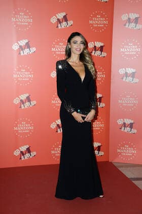 Milan, red carpet for the 150th anniversary of the Manzoni Theater. in the photo: Cecilia Capriotti  Copyright: xManuelexMangiarottix xipa-agencyx xManuelexMangiarottix
