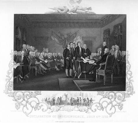 RECORD DATE NOT STATED Declaration of Independence , 1776 (c1817-c1819). Declaration of Independence , 1776 (c1817-c1819).Artist: J Rogers 
