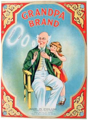 RECORD DATE NOT STATED Advert for Grandpa Brand pipe tobacco. Advert for Grandpa Brand pipe tobacco. Artist: Unknown 