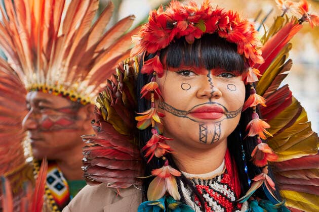 Bilder des Jahres 2022, News 10 Oktober News Themen der Woche KW41 News Bilder des Tages October 15, 2022, Paris, Ile de France, FRANCE: Indigenous tribal leaders from the Brazilian Amazon rain forest gather in Paris to denounce the constant destruction of the world s largest forest. The well known tribal leader, Raoni Metuktire, has dedicated his life to publicise the onging destruction of the Amazon rain forest and its indigenous people. Paris FRANCE - ZUMAh172 20221015_zip_h172_004 Copyright: xRemonxHaazenx