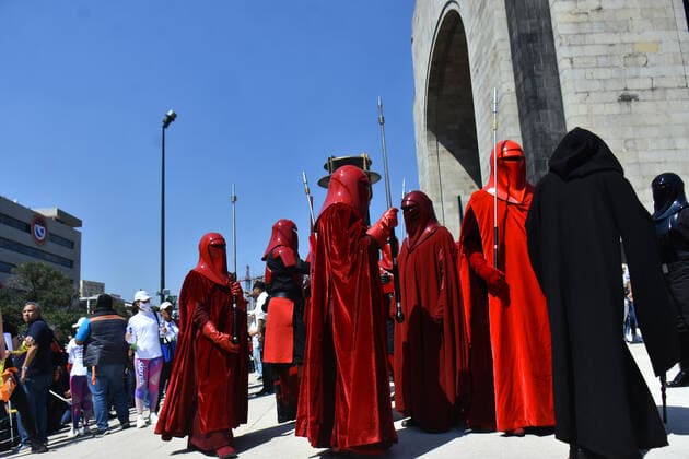October 15, 2022, Mexico City, Mexico: A participant takes part during the Training Day Star Wars Parade at Reforma Avenue. on October 15, 2022 in Mexico City, Mexico. Mexico City Mexico - ZUMAe321 20221015_zia_e321_050 Copyright: xCarlosxTischlerx