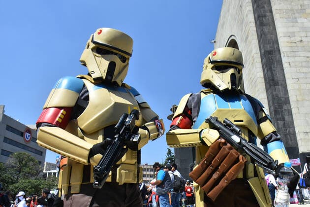 October 15, 2022, Mexico City, Mexico: Participants take part during the Training Day Star Wars Parade at Reforma Avenue. on October 15, 2022 in Mexico City, Mexico. Mexico City Mexico - ZUMAe321 20221015_zia_e321_116 Copyright: xCarlosxTischlerx