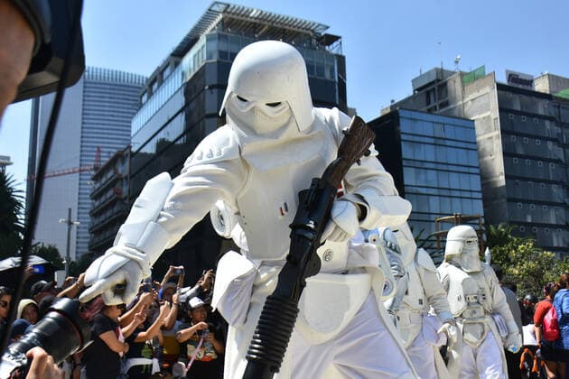 October 15, 2022, Mexico City, Mexico: Participants take part during the Training Day Star Wars Parade at Reforma Avenue. on October 15, 2022 in Mexico City, Mexico. Mexico City Mexico - ZUMAe321 20221015_zia_e321_115 Copyright: xCarlosxTischlerx