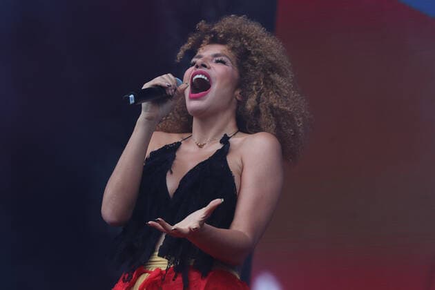 RECORD DATE NOT STATED October 16, 2022, Sao Paulo, Brazil: Show by Brazilian singer Vanessa da Mata with the participation of singer Marina Sena during the Novabrasil Music Festival, which takes place this weekend at Sambodromo do Anhembi, in Sao Paulo, on Sunday (16).  Copyright: xYurixMurakamix