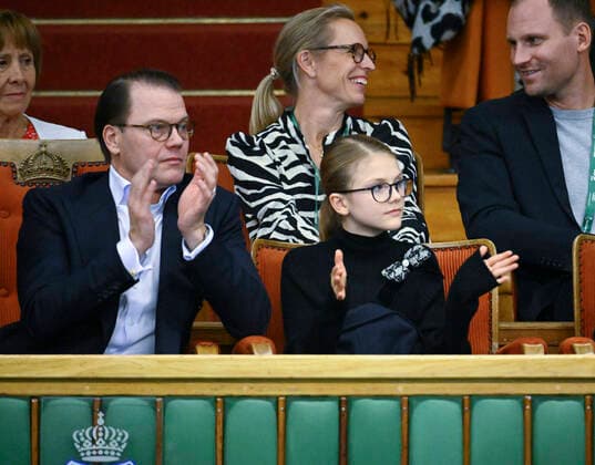 STOCKHOLM 20221018 Prince Daniel and Princess Estelle in the audience during the tennis match between Swedens Mikael Ymer and Frances Quentin Halys in the Stockholm Open on Tuesday Stockholm Sweden x10040x,  Copyright: xAndersxWiklund TTx STOCKHOLM OPEN
