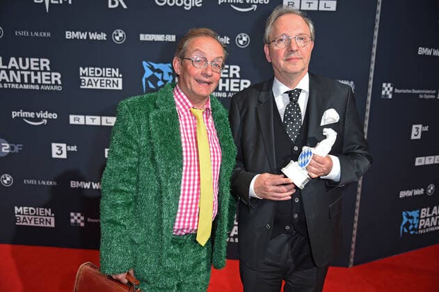 Wigald Boning, Olli Dittrich bei der Preisverleihung Blauer Panther TV & Streaming Award in der BMW-Welt in München am 19.10.2022