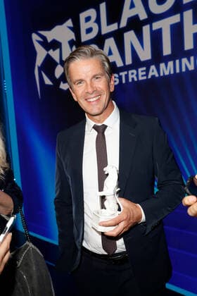 Preisverleihung Blauer Panther TV & Streaming Award in München Preisträger Markus Lanz nach der Verleihung des Blauen Panther - Bayerischer Fernsehpreis in der BMW Welt in München. Copyright: xEventpressxGolejewskix