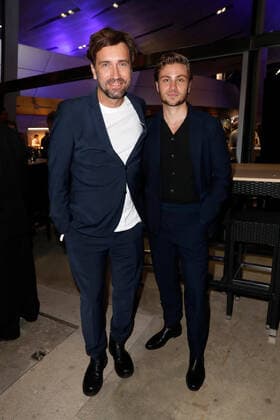 Preisverleihung Blauer Panther TV & Streaming Award in München Michael Schreitel und Jannik Schümann nach der Verleihung des Blauen Panther - Bayerischer Fernsehpreis in der BMW Welt in München. Copyright: xEventpressxGolejewskix