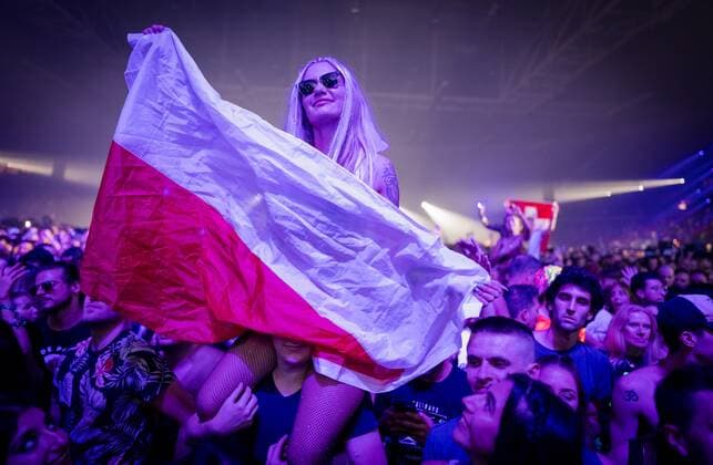 2022-10-23 01:54:27 AMSTERDAM - Visitors during Amsterdam Music Festival, which takes place in the Johan Cruijff ArenA during ADE. ANP MARCO DE SWART netherlands out - belgium out