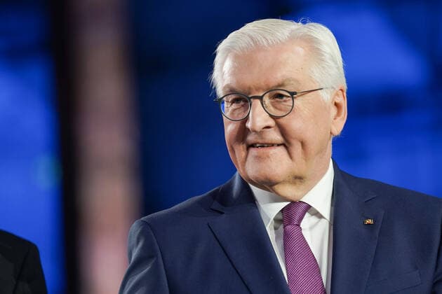 Verleihung des Deutschen Zukunftspreises 2022 durch Bundespräsidenten Frank-Walter Steinmeier im Kraftwerk Berlin. Im Bild: Frank-Walter Steinmeier, Bundespräsident Kraftwerk Berlin Berlin Copyright: xFotostandx xReuhlx