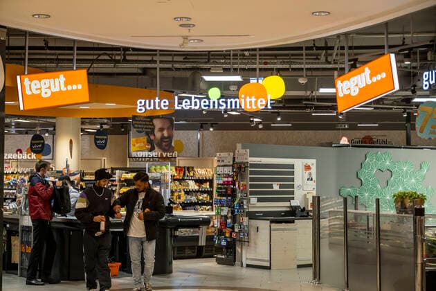 tegut Supermarkt in Stuttgart. 21.10.2022: DEU, Deutschland, Baden-Württemberg, Stuttgart.